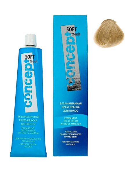 SOFT TOUCH 10/1 Крем-краска для волос без аммиака платиновый блондин 60мл CONCEPT