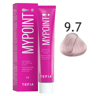 TEFIA MYPOINT Перманентная крем краска для волос 9/7 очень светлый блондин фиолетовый 60мл