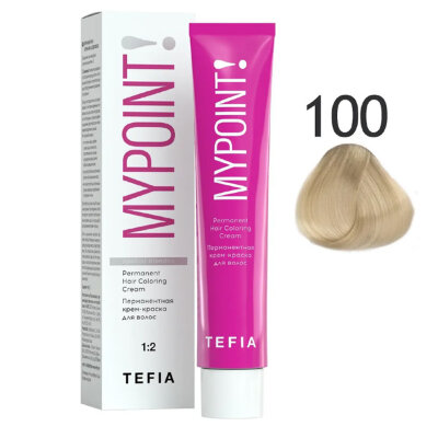 TEFIA MYPOINT Перманентная крем краска для волос 100 специальный блондин натуральный 60мл