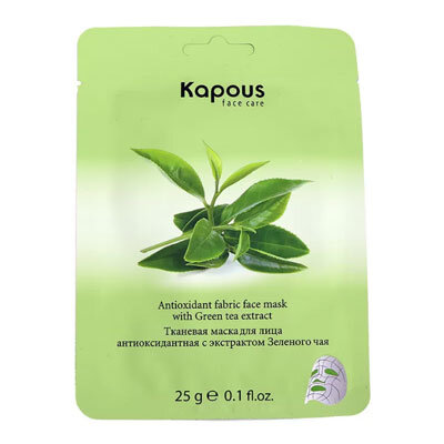 Тканевая маска для лица антиоксидантная с экстрактом Зеленого чая 25г Kapous