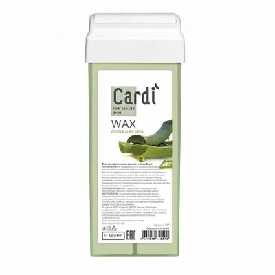 Воск для депиляции Cardi (аромат: "Алоэ Вера") 100мл. №1517 RuNail