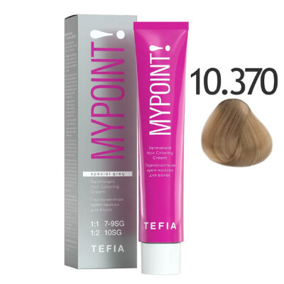 TEFIA MYPOINT Крем краска для волос 10/370 экстра светлый блонд золотисто фиолетовый для седых 60мл