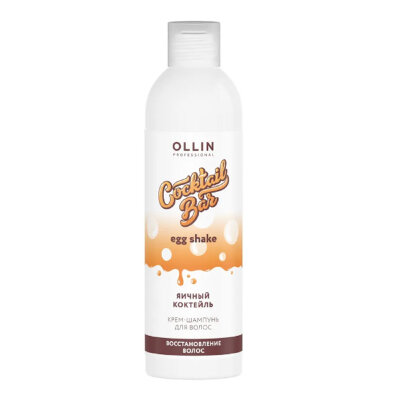 OLLIN Крем-шампунь Яичный коктейль блеск и восстановление волос 400мл