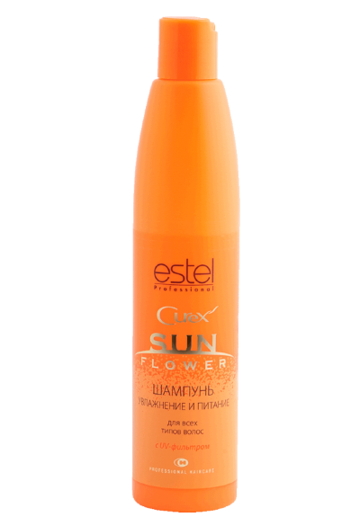 Шампунь Увлажнение и питание с UV-фильтром для всех типов волос ESTEL CUREX SUNFLOWER