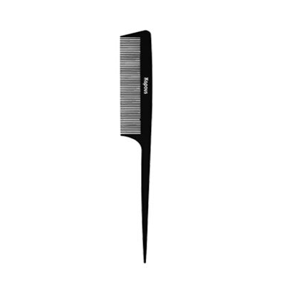 Расческа парикмахерская с пластиковым хвостиком Carbon fiber 229*25мм KAPOUS