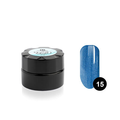 Гель-краска для тонких линий TNL Voile №15 паутинка (синий металлик), 6 мл.